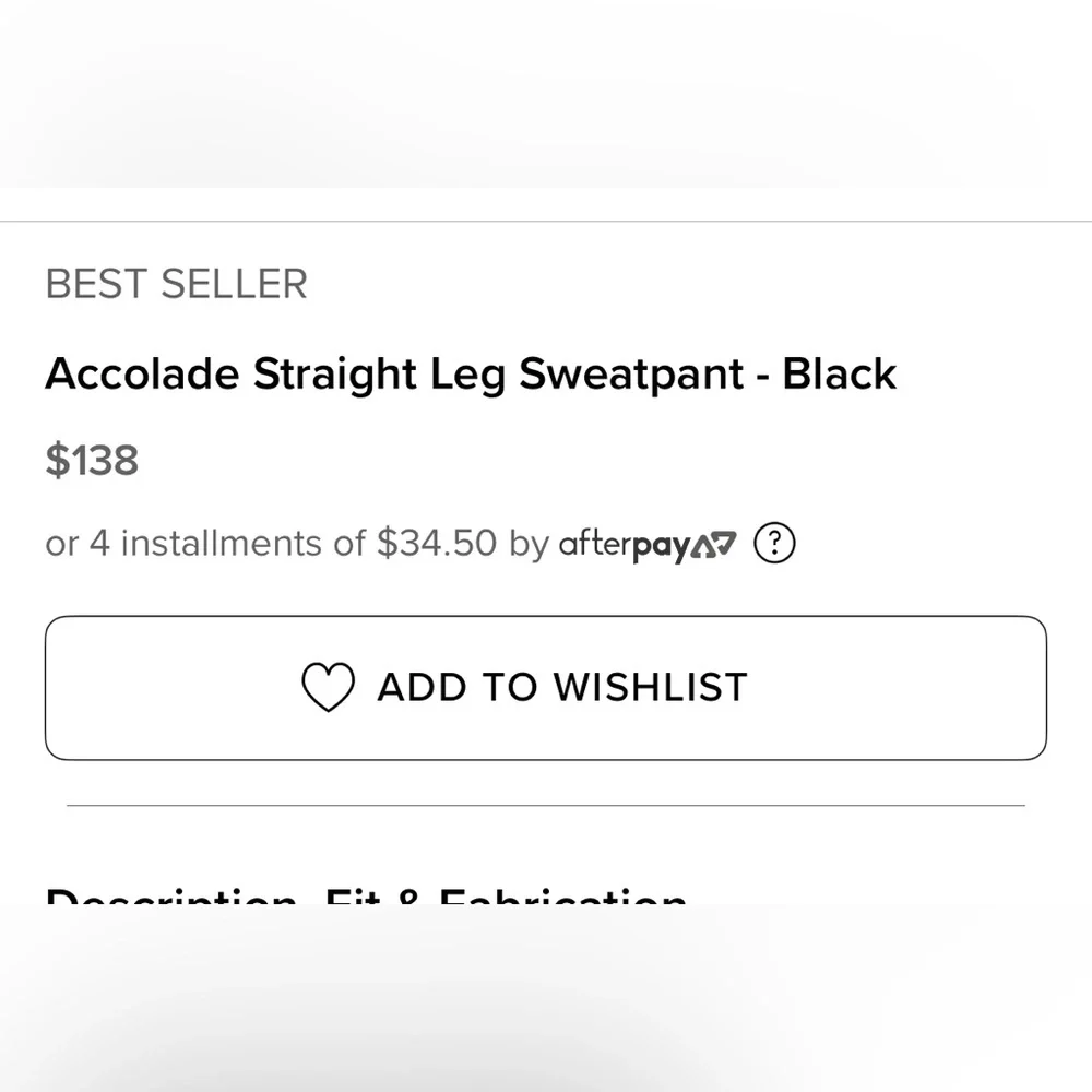 ALO Yoga Unisex “Accolade” Sweat Pant 31” Inseam (XS) *BESTSELLER AT ALO* - Picture 5 of 10